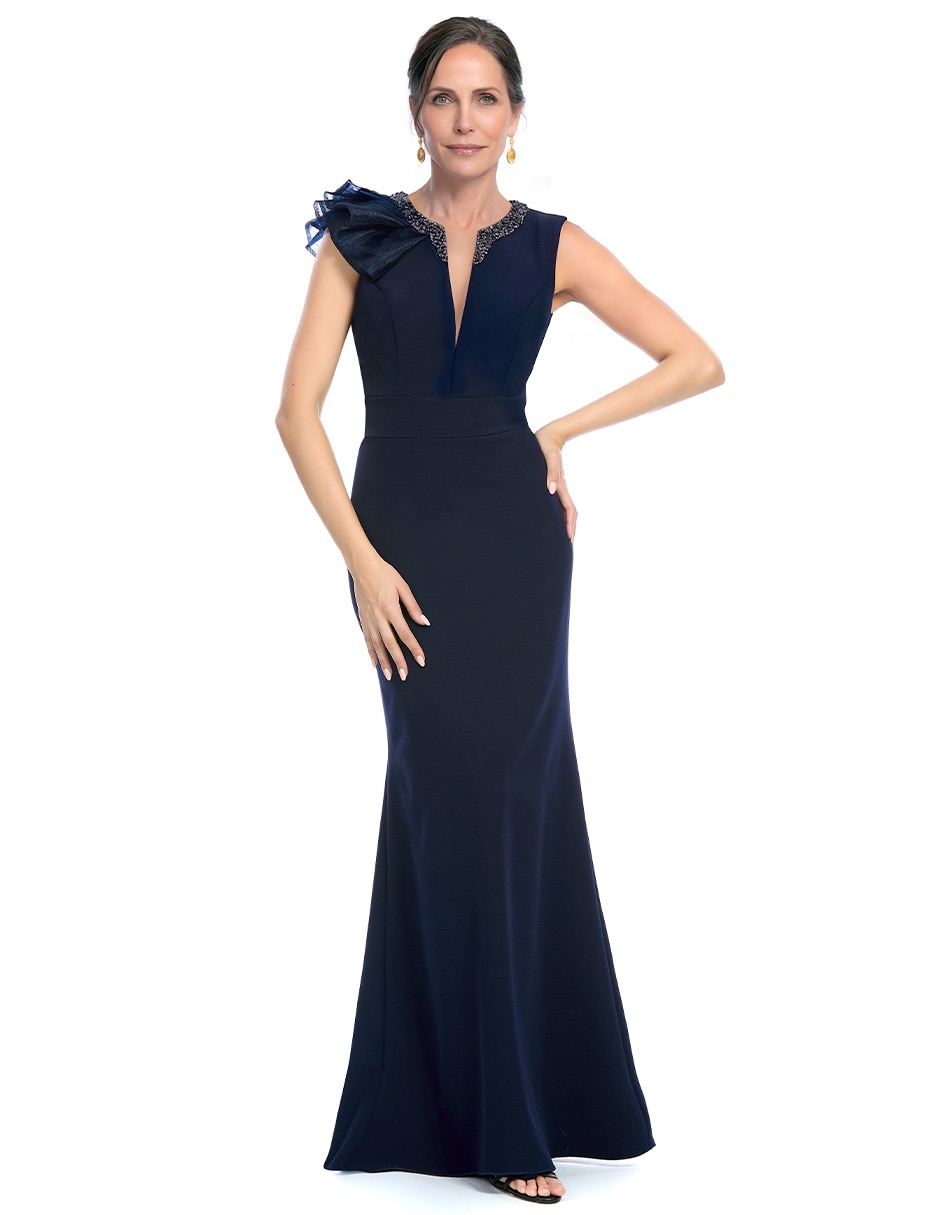 Vestido maxi de fiesta escote V Vestido maxi de fiesta escote V
