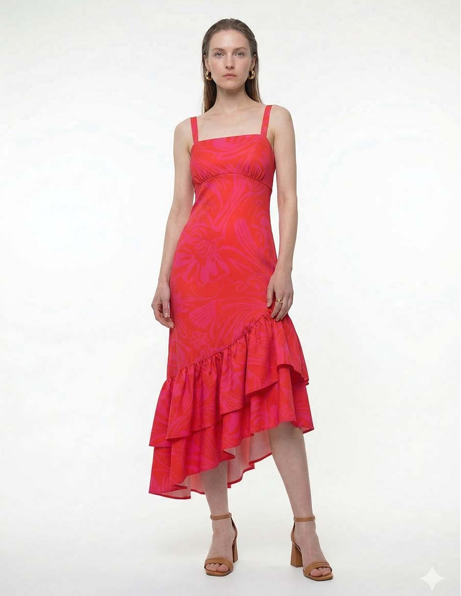 Vestido largo de fiesta escote cuadrado Vestido largo de fiesta escote cuadrado