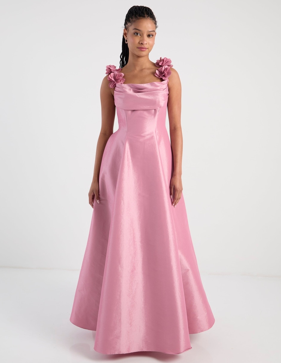 Vestido maxi para fiesta escote cuadrado Vestido maxi para fiesta escote cuadrado