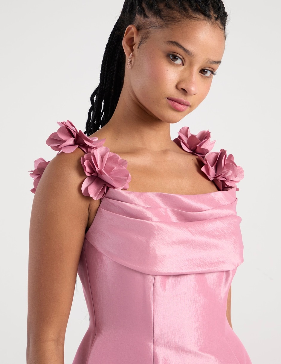 Vestido maxi para fiesta escote cuadrado 4