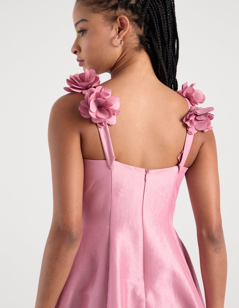 Vestido maxi para fiesta escote cuadrado 5