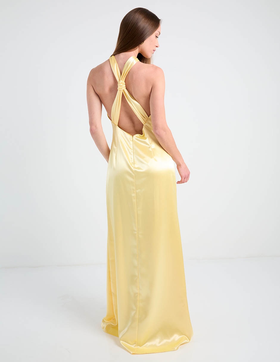 Vestido maxi de fiesta espalda cruzada 6