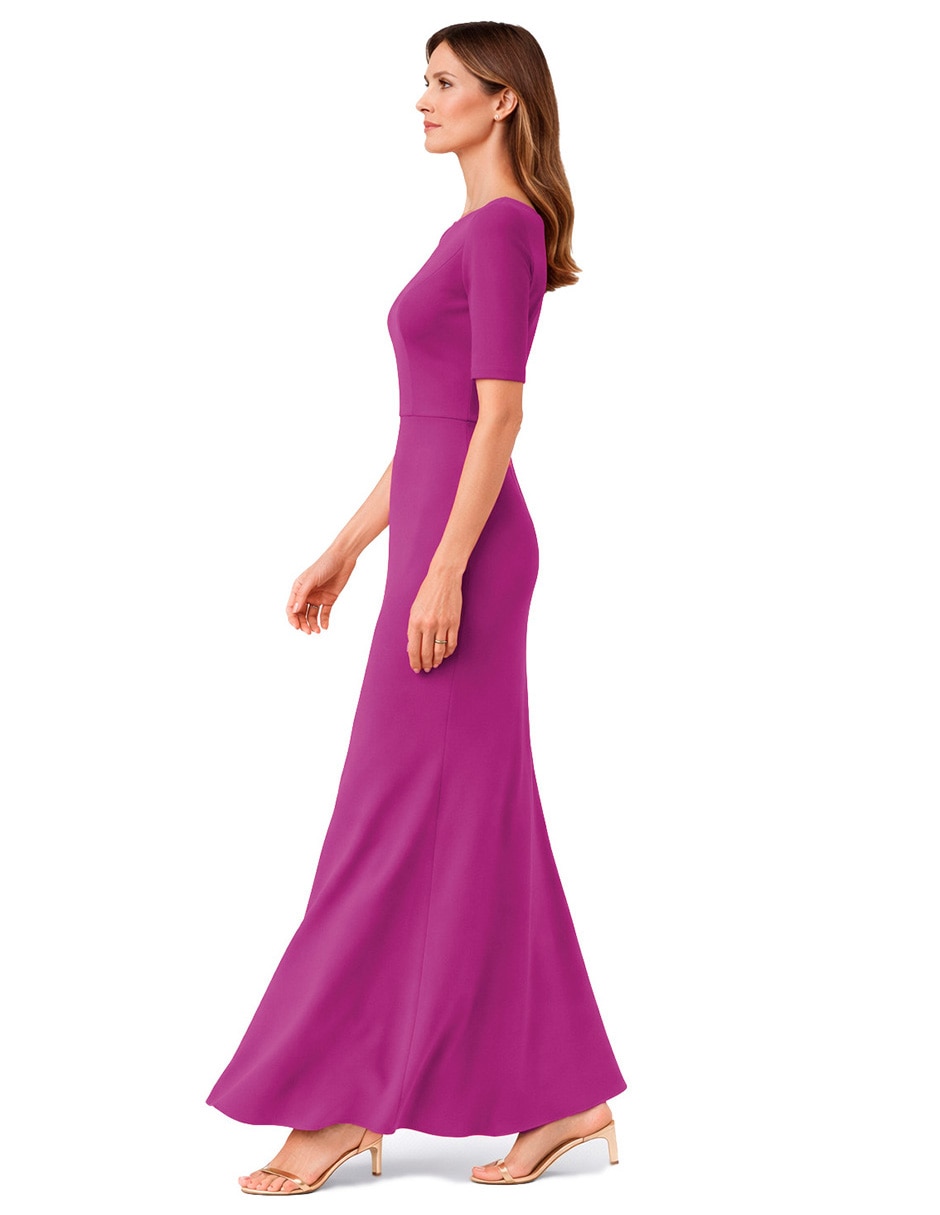 Vestido largo de fiesta escote regular 2