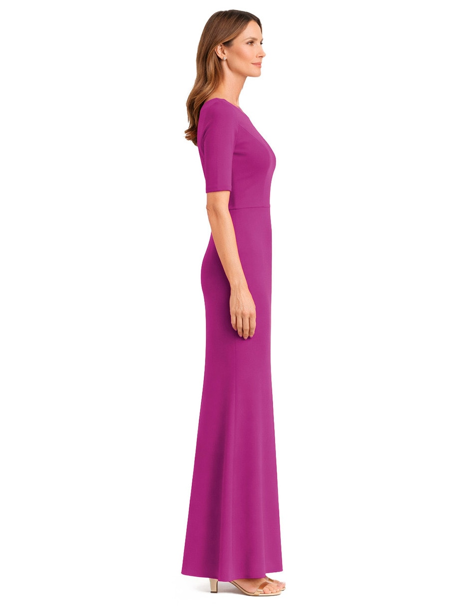 Vestido largo de fiesta escote regular 3