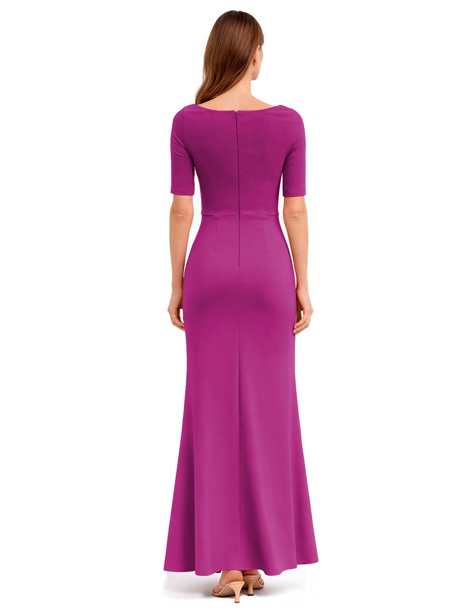 Vestido largo de fiesta escote regular 4