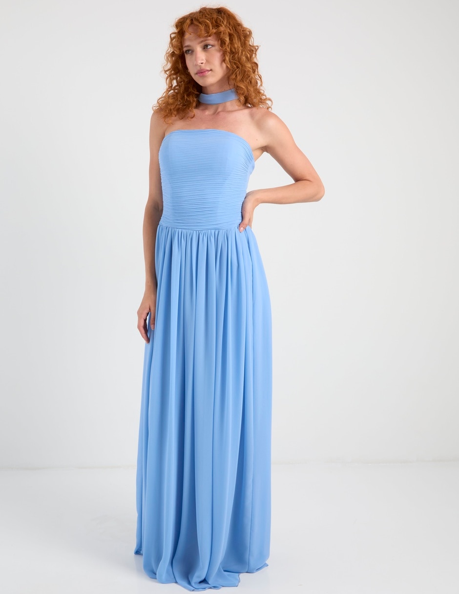 Vestido maxi de fiesta escote medio 2